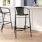 Flash Furniture Lila Commercial Grade Indoor-Outdoor PE Rattan Restaurant Barstool with Black Aluminum Frame and Footrest in Black SDA-AD632032R-BK-GG - alternate 4